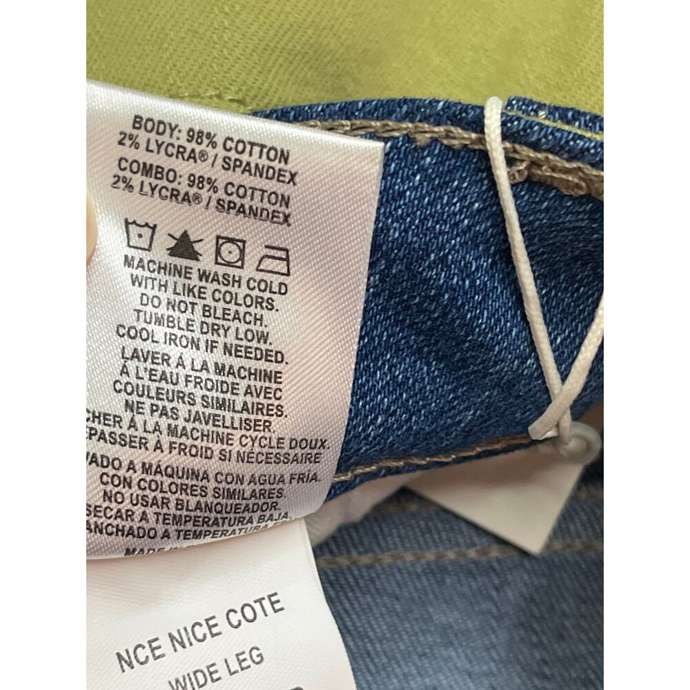 Warp + Weft NCE Nice Cote Wide Leg Two-Tone Two-Faced Jeans Size 14/32 MSRP $98 - Picture 14 of 15